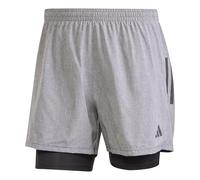 Adidas Hombre Own The Run Climacool 2in1 Short, Grey Six Mel, XXL