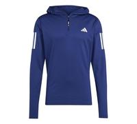 Adidas Hombre Own The Run Winterized Hooded Half-Zip, Dark Blue, M