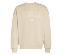 adidas Hombre Seasonal Essentials Collegiate Fleece Crew Sweatshirt, Crystal Linen/Ivory, M