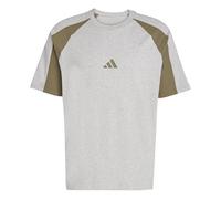 adidas Hombre Seasonal Essentials Colorblock T-Shirt, Medium Grey Heather, L