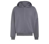 adidas Hombre Soft Lux Full-Zip Hoodie Sweatshirt, Grey Five, M