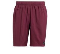 adidas Hombre Solid CLX Classic-Length Swim Shorts, Maroon/Black, S