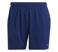 Adidas Hombre Solid CLX Short-Length Swim Shorts, Dark Blue/Black, M