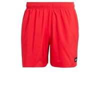 adidas Hombre Solid CLX Short-Length Swim Shorts, Pure Ruby/Black, L