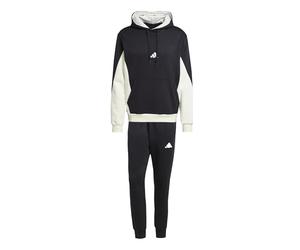 adidas Hombre SPORTSWEAR 300G FLEECE COLORBLOCK HOODED TRACKSUIT, black/off white, S
