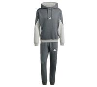 adidas Hombre SPORTSWEAR 300G FLEECE COLORBLOCK HOODED TRACKSUIT, Dark Grey Heather, S
