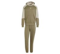 adidas Hombre SPORTSWEAR 300G FLEECE COLORBLOCK TRACKSUIT, Olive Strata S23 / Silver Pebble S23, XL