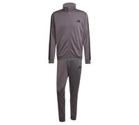 adidas Hombre SPORTSWEAR BASIC 3 STRIPES TRICOT TRACKSUIT, Grey Strata, L