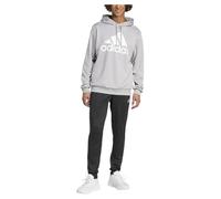 adidas Hombre Sportswear French Terry Hooded Track Suit, MGREYH/BLACK/WHITE, XS