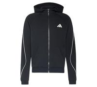 adidas Hombre Stadium Small Logo Full-Zip Hoodie Sweatshirt, Black, S