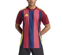 adidas Hombre Striped 24 Jersey Shirt, Team Navy Blue 2/Team Coll Burgundy 2/Team Yellow, XXL