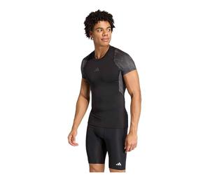 adidas Hombre Techfit AOP Shirt, Black/Grey Six, XL