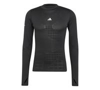 adidas Hombre Techfit Cold Ready Training LONGLEEVE, Black, M