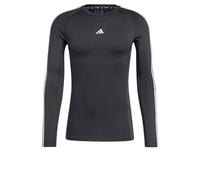 adidas Hombre Techfit Compression Training 3-Stripes Longsleeve, Black, S