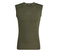 adidas Hombre Techfit Compression Training Sleeveless T-Shirt, Night Cargo, S
