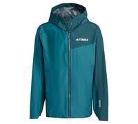 adidas Hombre Terrex Multi 2.5 Layer RAIN.RDY Jacket, Mystery Green/Aurora Ivy, L