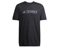 Adidas - Ropa de senderismo - Multi Logo Tech Tee Black - Talla S - Negro Negro S