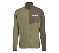 adidas Hombre Terrex Multi Climawarm Full Zip Tech Fleece Sweatshirt, Olive strata, M