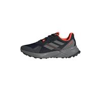 adidas Hombre Terrex Soulstride Rain.RDY Trail Running Shoes, Core Black/Grey Four/Solar Red, 43 1/3 EU
