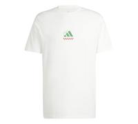 adidas Hombre Three Slice Life, Pizza Back Graphic tee, Short Sleeve, Off White, M