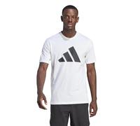 adidas Hombre Train Essentials Feelready Logo Training tee, White/Black, S