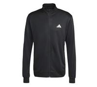 adidas Hombre Workout Essentials All-Set 3-Stripes Knit Track Top Sweatshirt, Black/White, M
