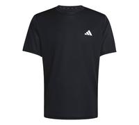 adidas Hombre Workout Essentials Base 3-Stripes Shirt, Black/White, XS