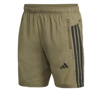 adidas Hombre Workout Essentials Base 3 Stripes Woven Short 5 Inches Shorts, Olive Strata/Black, S