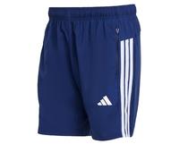 adidas Uomo Workout Essentials Base 3 Stripes Woven Short, Dark Blue/White, XL 7 Inch