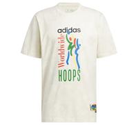 adidas Hombre Worldwide Hoops All Over Print Graphic tee, Ivory/Alumina, XL