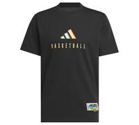 adidas Hombre Worldwide Hoops Logo Performance Graphic tee, Black, M