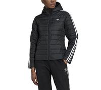 adidas Hooded Premium Slim Chaqueta, Blanco y Negro, 42 para Mujer