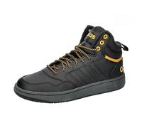 adidas Hoops 3.0 Mid Lifestyle Basketball Classic Fur Lining Winterized Shoes, Zapatos Hombre, Core Black/Core Black/preloved Yellow, 41 1/3 EU