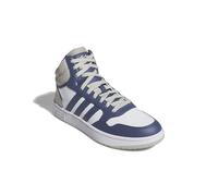 adidas Hoops 3.0 Mid Lifestyle Basketball Classic Vintage Shoes, Zapatos Hombre, Cloud White/preloved Blue/Putty Grey, 45 1/3 EU