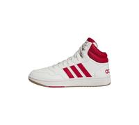 adidas Hoops 3.0 Mid Lifestyle Basketball Classic Vintage Shoes, Zapatillas Hombre, Core White Better Scarlet Gum, 44 EU