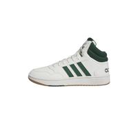 adidas Hoops 3.0 Mid Lifestyle Basketball Classic Vintage Shoes, Zapatillas Hombre, Core White Collegiate Green Gum, 42 EU