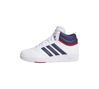 adidas Hoops 4.0 Mid Shoes, Zapatillas, Unisex niños, FTWR White/Dark Blue/Team Victory Red, 35 1/2 EU