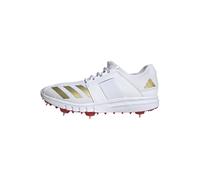 adidas Howzat Spike, Zapatos de críquet Hombre, Cloud White/Gold Metallic/Pure Ruby, 40 2/3 EU