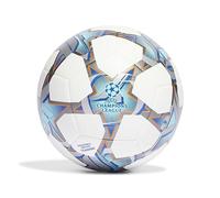 ADIDAS IA0952 UCL TRN Recreational Soccer Ball Unisex Adult Top:White/Silver Met./Bright Cyan/Shock Purple Bottom:Iron Met./Solar Orange Tamaño 5