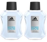 adidas Ice Dive After Shave - Fragancia de larga duración con notas cítricas vigorizantes y pachulí aromático, 100 ml (Paquete de 2)