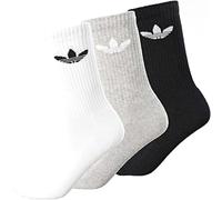 ADIDAS IJ5614 TRE CRW SCK 3PP Socks Unisex Adult white/medium grey heather/black Tamaño S