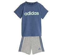adidas INFANTS ESSENTIALS LINEAGE ORGANIC COTTON TEE AND SHORT SET (Gender Neutral), JOGGER JOVEN/BEBE Bebé, preloved ink/semi green spark,