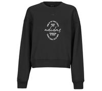 adidas Jersey Signature Graphic Print Fleece Loose Sweatshirt in Negro EU M