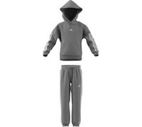 adidas kids boys adidas little kids 3 stripes essentials fleece tracksuit grey 3-4y