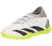 adidas Kids' Zapatilla de fútbol Predator Accuracy.3 moqueta, Cloud White/Core Black/Lucid Lemon, 28