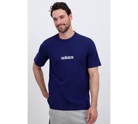 adidas Hombre Essentials Linear Single Jersey Shirt, Dark Blue/White, L