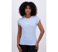 adidas Donna Essentials Linear Cotton T-Shirt, Glow Blue/White, S