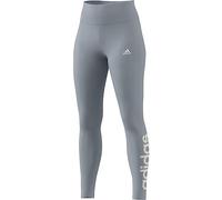 adidas Loungewear Essentials Leggings de cintura alta con logo para mujer, Gris melé, M