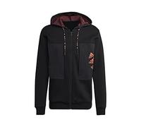 Adidas, M Q4 Bl FZ HD, Sudadera con Capucha Y Cremallera, Negro/Seimor, M, Hombre