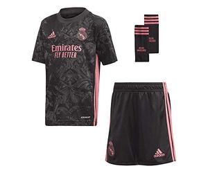 adidas Madrid Temporada 2020/21 Real 3 Mini Miniconjunto Tercera equipación, Unisex, Negro, 98